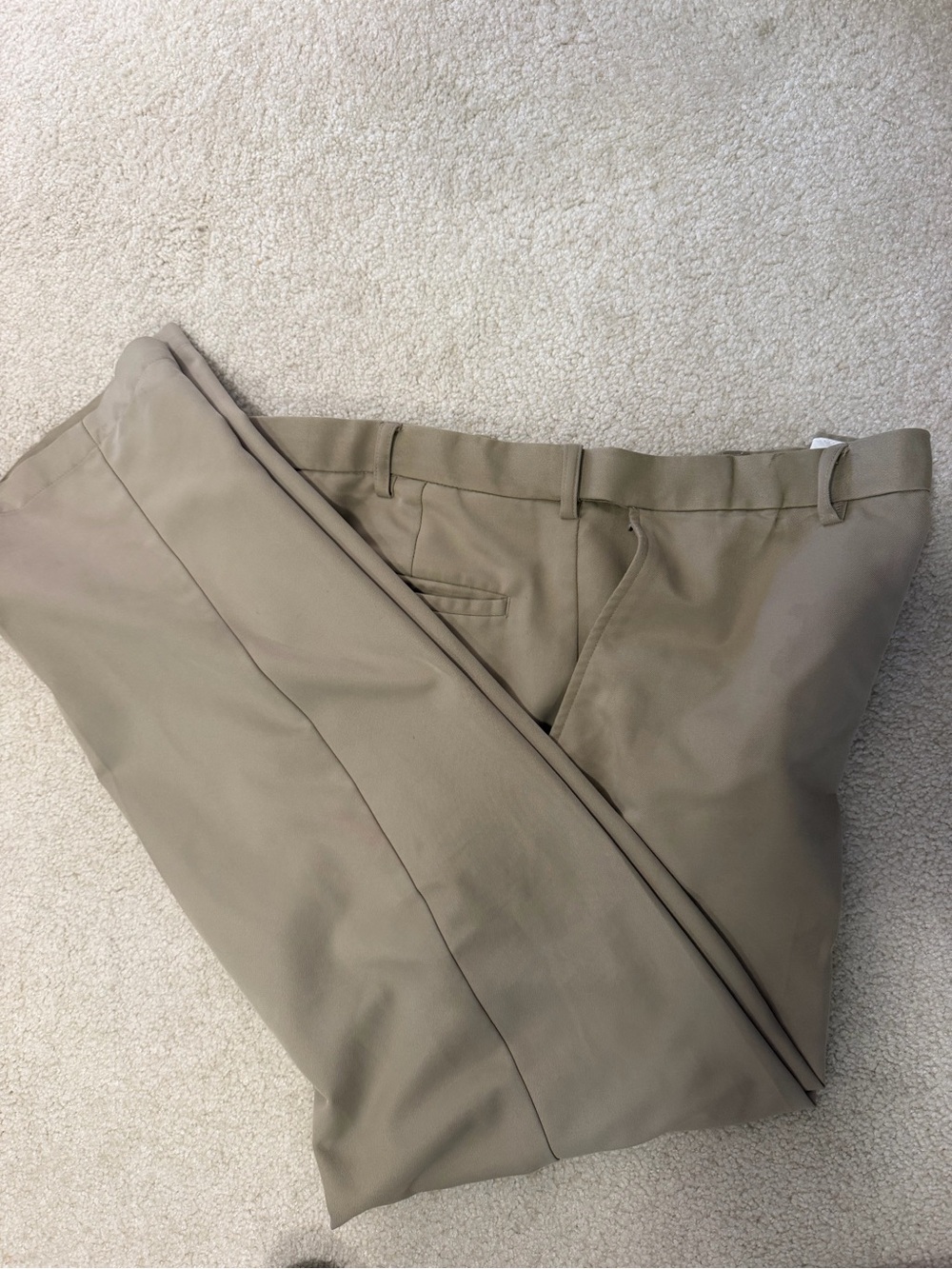 Haggar Men's Khaki Straight-Leg Chinos - Light Taupe